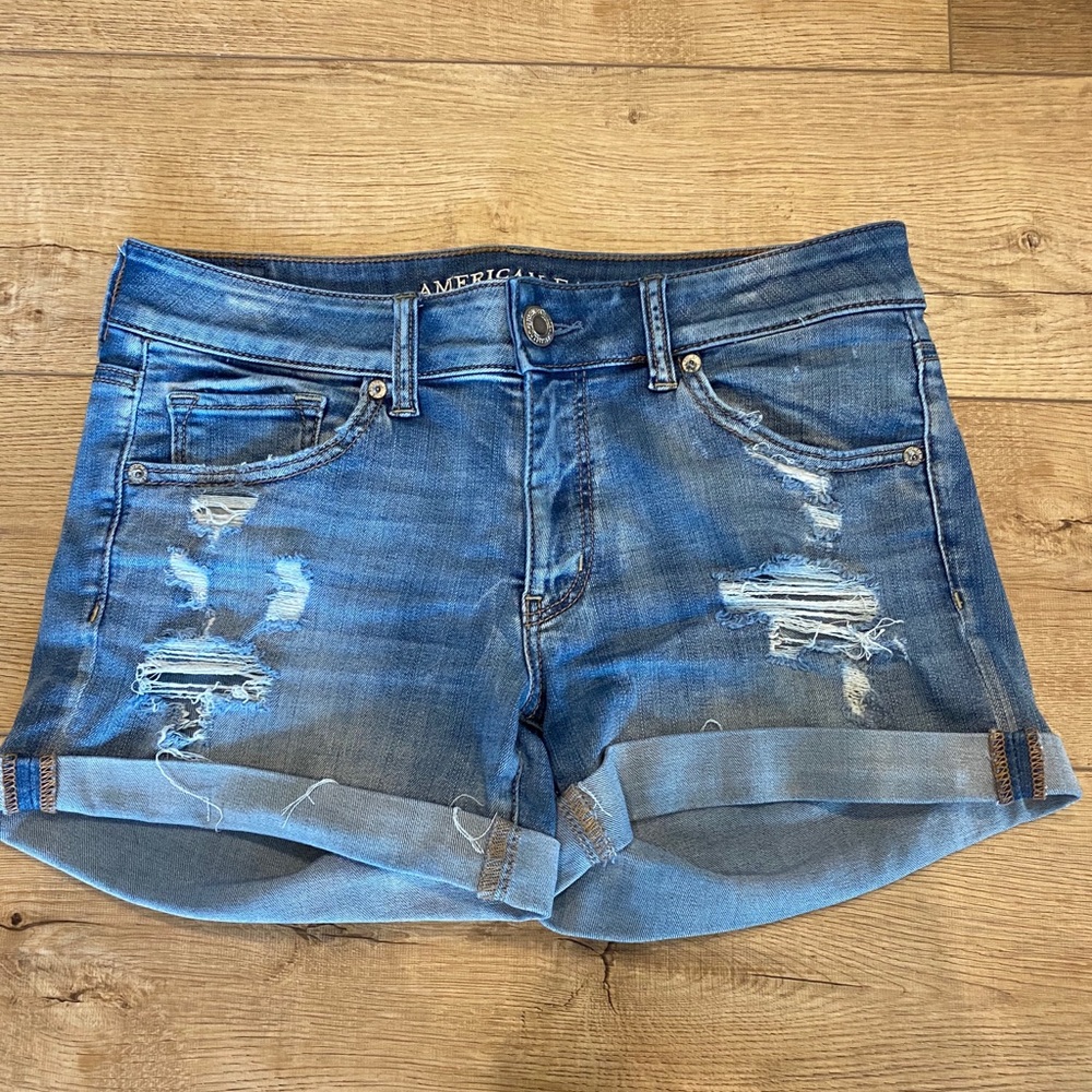AE Mid Rise Jean Shorts